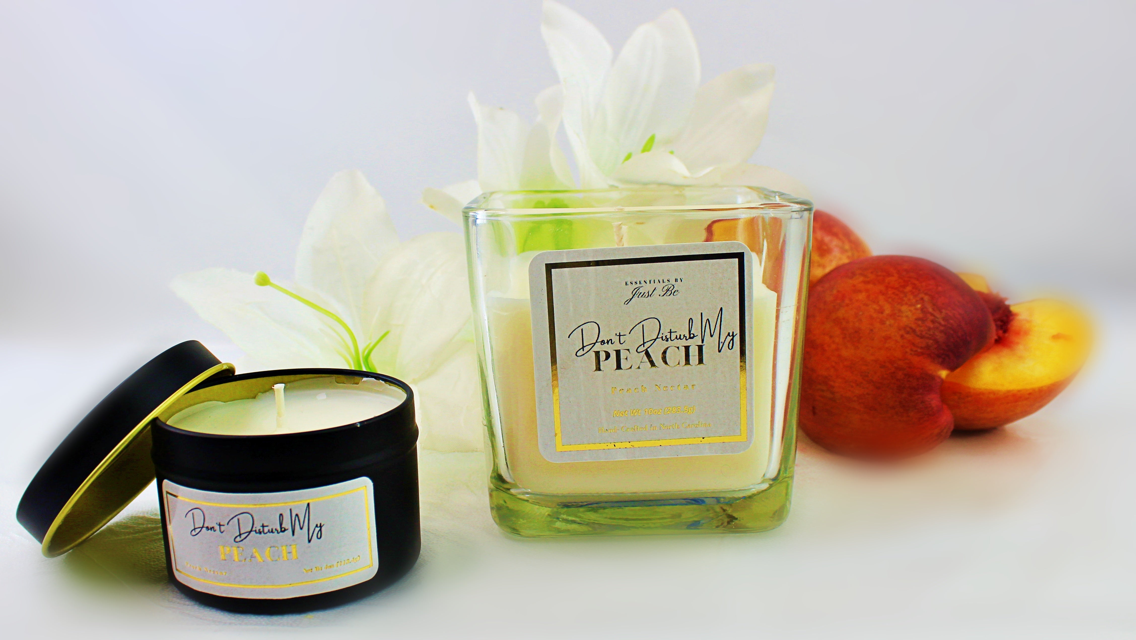 10oz Don't Disturb My Peach - Peach Nectar Scented Candles